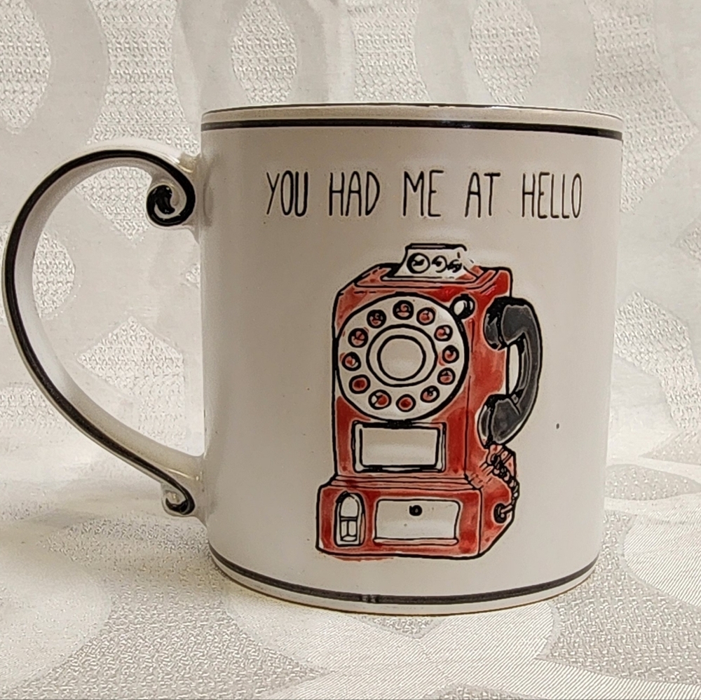 Spectrum Designz You Had Me at Hello Red Rotary Phone Mug 2017 Coffee Cup 12oz